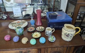 Collection Of Pottery - To Include Millennium Spode Plate, 3 Moorcroft Pin Dishes, A Spode Plate,