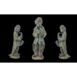 Lladro Hand Painted Porcelain Figure ' Sad Sax ' Clown. Model No 5471. Designer Francisco. Issued