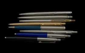 A Collection Of Vintage Parker Ballpoint Pens - 8 In Total. Various Colours. All In Good Condition.