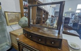 19th Century Three Drawer Swivel Top Toilet Mirror.