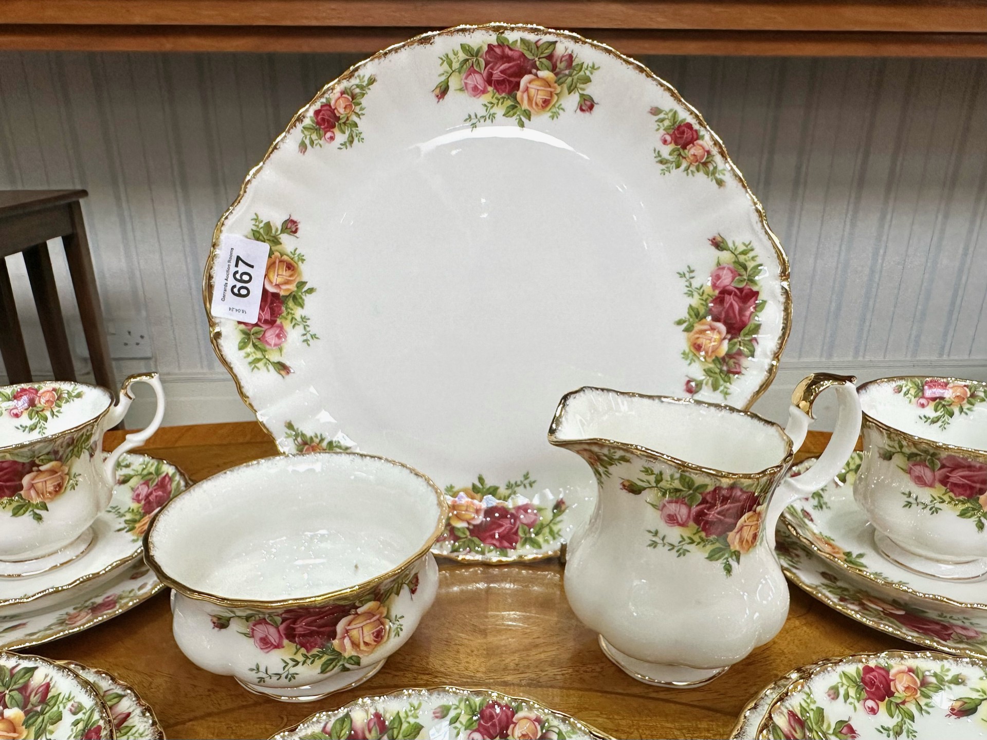 Royal Albert 'Old Country Roses' Set, comprising six cups, saucers and side plates, a milk jug, - Image 3 of 3