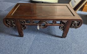 19th Century Chinese Kang Table, low table measures 34'' wide x 13'' high x 17'' deep.