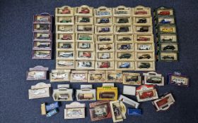 Collection of Die Cast Models in two banana boxes, containing approx. 70 blister packed models,