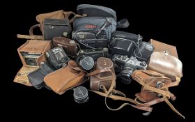 Collection of Cameras, including Kodak Instamatic, Lightomatic III, Six 20 Folding Brownie, No. 3