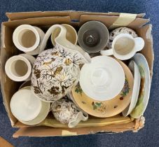 Collection of Assorted Wedgwood, including three white and gilt jugs, two Wedgwood Design 63