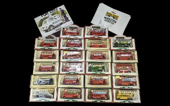 Days Gone Boxed Die Cast Models, comprising 1931 Double Deck Littlewood's Pools 49011, Double Deck