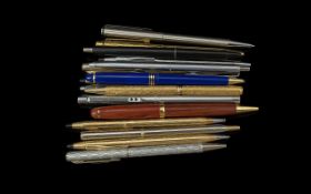 A Vintage Collection of Ballpoint Pens ( 16 ) In Total. Various Makers, They Include Parker, Paper