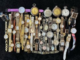 Collection of Ladies & Gent's Wristwatches, leather and bracelet straps, comprising Accurist, Royal,