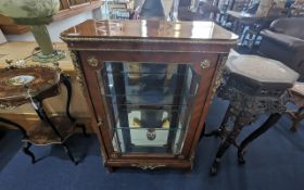 French Ormolu Mounted Display Cabinet, of small proportions, glazed front and sides, mirrored