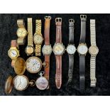 Collection of Assorted Ladies & Gentleman's Wristwatches, bracelet and leather straps, including