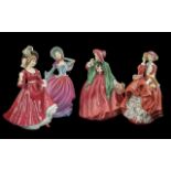 Royal Doulton Hand Painted Collection of Figures ' Pretty Ladies Series ' Classics ( 4 ) Figures