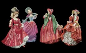 Royal Doulton Hand Painted Collection of Figures ' Pretty Ladies Series ' Classics ( 4 ) Figures
