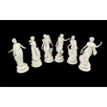 Six Wedgwood Figures, The Dancing Hours Limited Set of Six, height all approx. 9.5'' tall.