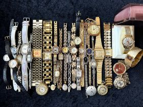 Collection of Assorted Ladies & Gentleman's Wristwatches, bracelet and leather straps, including