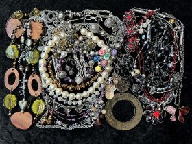 Box of Quality Costume Jewellery, comprising chains, brooches, pendants, bracelets, bangles,