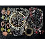 Box of Quality Costume Jewellery, comprising chains, brooches, pendants, bracelets, bangles,