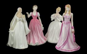 Royal Doulton Collection of ( 4 ) Hand Painted Figures. Comprises 1/ Cherish HN4815. 2/ Sweet Music,