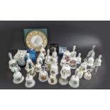 Quantity of Boxed Porcelain Bells, including Masons, Chokin, Wedgwood, Royal Albert, Coalport Bells,