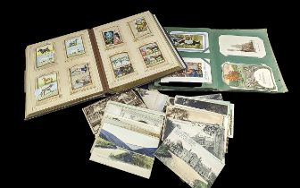 Mixed Lot of Ephemera, to include approx. 50 loose topographical postcards, and album of mixed