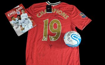 Football Interest - Signed Manchester United Shirt, unworn with tags, together with a small Mitre