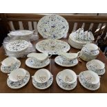 Coalport Bone China Dinner Service, comprising two large meat platters, twelve large dinner