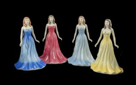 Royal Doulton Collection of Hand Painted Porcelain Figures ( 4 ) In Total. Comprises 1/ The Gemstone