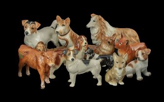 Box Containing a Quantity of Animal Figures, to include odd Beswick, Szeiler, Sylvac, etc. 12 in