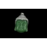 Jade Buddha Pendant, approx. 1.5'' long.