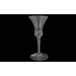 Georgian Wine Glass, bell bowl with multiple spiral stem, 7'' high.