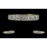 Ladies 18ct White Gold Diamond Set Half Eternity Ring. Marked 18ct to Interior of Shank. The Well