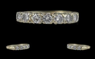 Ladies 18ct White Gold Diamond Set Half Eternity Ring. Marked 18ct to Interior of Shank. The Well