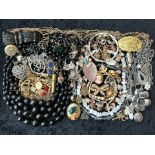 Box of Quality Costume Jewellery, comprising chains, beads, brooches, pendants, bracelets,