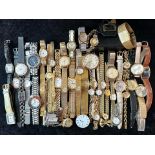 Collection of Ladies & Gent's Wristwatches, leather and bracelet straps, comprising Accurist,