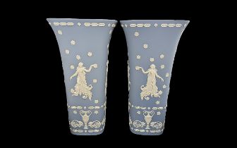 Pair of Wedgwood Vases, 12" high,