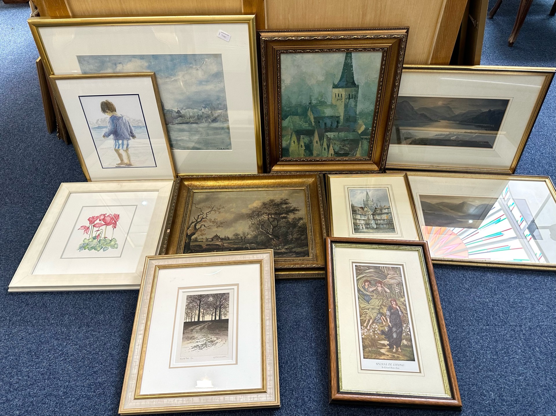 Quantity of Framed Pictures, prints, watercolours and oils. Mostly 20th Century to include - Image 2 of 5