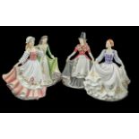 Royal Doulton Hand Painted Collection of ( 4 ) Figures ' Celtic Ladies ' Collection. Comprises 1/