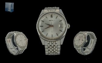 Seiko 17 Jewels Gents Stainless Steel Automatic Wrist Watch. Features Water Resistant, Just / Date