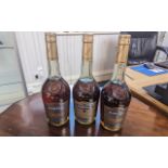 Three Bottles of Martell Cognac, 70cl, 40% vol.