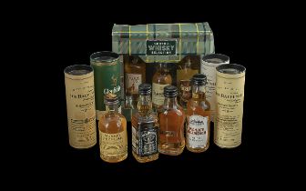 Box Of Miniature Bottles of Whisky, comprising th Scotch Whisky Collection, boxed, Glenfiddich and