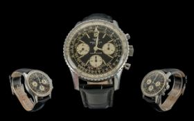 Breitling Navitimer 806 Geneve Gents Manual Wind Steel Cased Chronograph Wrist Watch - Circa Late