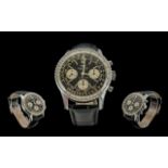 Breitling Navitimer 806 Geneve Gents Manual Wind Steel Cased Chronograph Wrist Watch - Circa Late