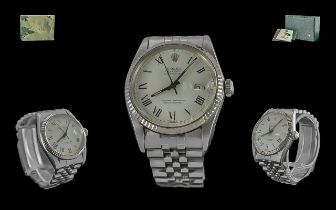 Rolex Oyster Perpetual Datejust Gents Stainless Steel Chronometer Automatic Wrist Watch, model no.