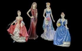 Royal Doulton Collection of Hand Painted Bone China Figures ( 4 ) ' Pretty Ladies Collection '