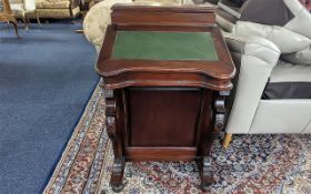 Gillow & Co. Lancaster - Gallery Top Mahogany Davenport, typical form, three side drawers, fall