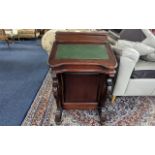 Gillow & Co. Lancaster - Gallery Top Mahogany Davenport, typical form, three side drawers, fall