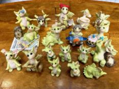 Box of 18 'Whimsical World of Pocket Dragons', assorted dragon figures.