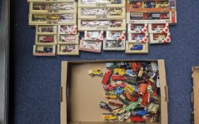 Collection of Die Cast Models in two banana boxes, containing approx. 45 blister packed models,