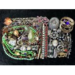 Box of Quality Costume Jewellery, comprising chains, brooches, pendants, bracelets, bangles,