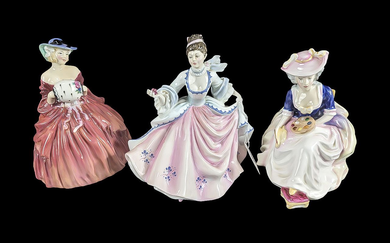 Three Royal Doulton Figures, comprising 'Rebecca', 'Genevieve' and 'Kathleen'. All in good