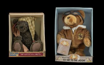 Two Boxed Teddy Bears, comprising Limited Edition 'Flight Teddy' who sings 'Fly Me To The Moon', and